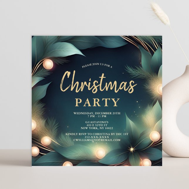 Invitación Elegante Fiesta de Navidades de empresa moderna (Subido por el creador)