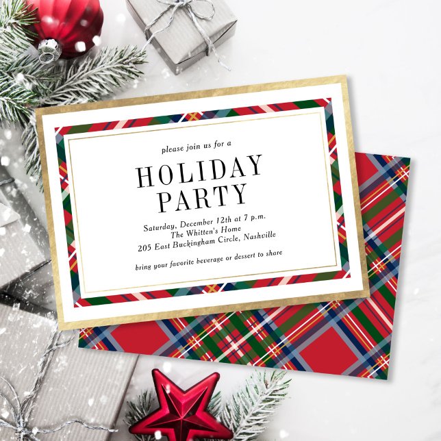 Invitación Elegante Fiesta de Navidades de feriado clásico (Subido por el creador)