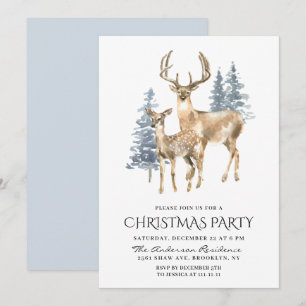 Invitación Elegante Fiesta de Navidades de feriados de pino d