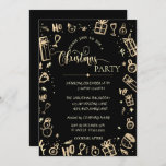 Invitación Elegante Fiesta de Navidades de Gold Black Company<br><div class="desc">Elegantes invitaciones para fiestas de Navidades. Estas hermosas invitaciones a Navidades son perfectas para Navidades que invitan a cenar, invitaciones de intercambio de regalos de vacaciones, recaudaciones de fondos para Navidades, invitaciones para fiestas de vacaciones y otros eventos que se llevan a cabo durante el mes de diciembre. Utilice los...</div>