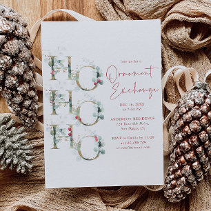 Invitación Elegante Fiesta de Navidades de Intercambio de Orn
