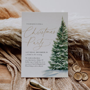 Invitación Elegante Fiesta de Navidades de invierno navideños