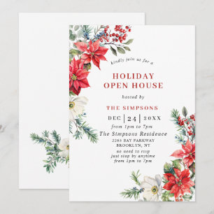 Invitación Elegante Fiesta de Navidades de la Casa Abierta de