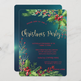 Invitación Elegante Fiesta de Navidades de la empresa Holly B