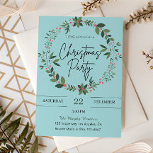 Elegante Fiesta de Navidades de la guirnalda azul