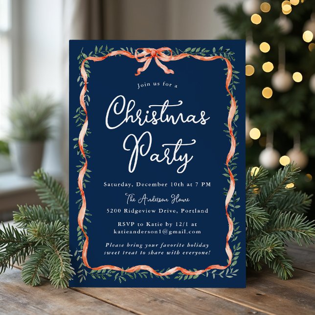 Invitación Elegante Fiesta de Navidades de la Marina de Cinta (Subido por el creador)