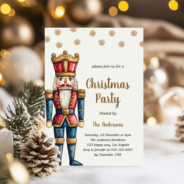 Invitación Elegante Fiesta de Navidades de los pepitas rojas  (Subido por el creador)