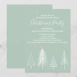 Invitación Elegante Fiesta de Navidades de oficinas corporati