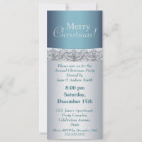 Elegante fiesta de Navidades de plata y azul