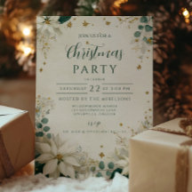 Elegante Fiesta de Navidades de Poinsettia Blanca