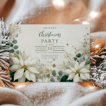 Elegante Fiesta de Navidades de Poinsettia Blanca