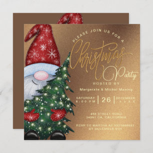 Invitación Elegante fiesta de Navidades de Santa Claus