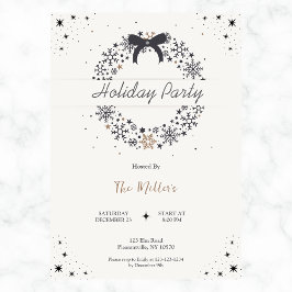Invitación Elegante Fiesta de Navidades de vacaciones de Bow