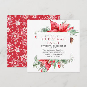 Invitación Elegante Fiesta de Navidades de vacaciones de Poin