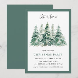 Invitación Elegante Fiesta de Navidades de Winter Woodland