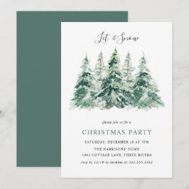 Invitación Elegante Fiesta de Navidades de Winter Woodland