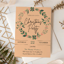 Elegante Fiesta de Navidades de Wreath Peach