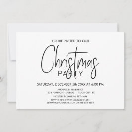Invitación Elegante Fiesta de Navidades Minimalistas