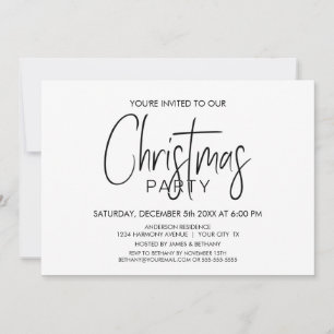 Invitación Elegante Fiesta de Navidades Minimalistas