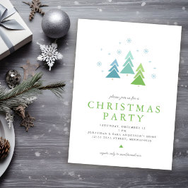 Invitación Elegante Fiesta de Navidades minimalistas de árbol