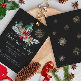 Invitación Elegante Fiesta de Navidades modernos con el oro n