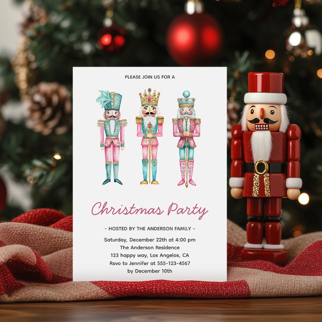 Invitación Elegante Fiesta de Navidades Nutcracker (Subido por el creador)
