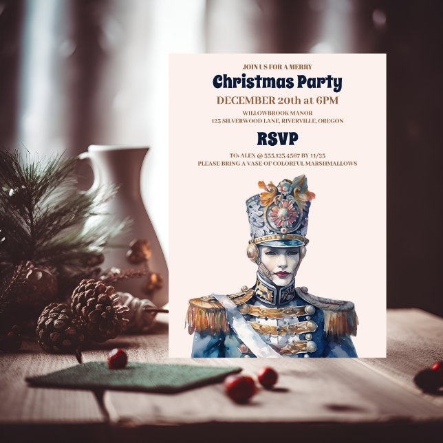 Invitación Elegante Fiesta de Navidades Nutcracker (Subido por el creador)