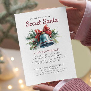 Invitación Elegante Fiesta de Navidades secretos de Pine y Be