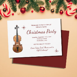 Invitación Elegante Fiesta de Navidades tradicionales del vio
