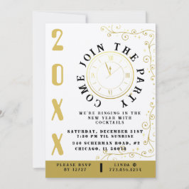 Invitación Elegante Fiesta de Nochevieja