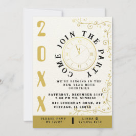 Invitación Elegante Fiesta de Nochevieja