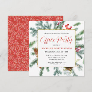Invitación Elegante Fiesta de oficina de Navidades de la vege