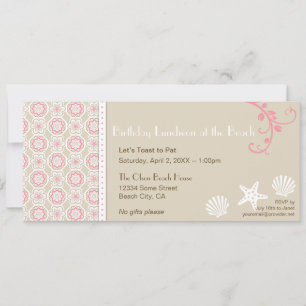 Invitación Elegante fiesta de patrón de playa