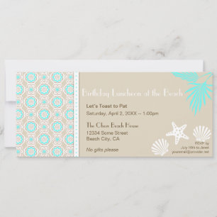 Invitación Elegante fiesta de patrón de playa 2