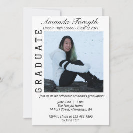 Invitación Elegante Fiesta de posgrado de graduación