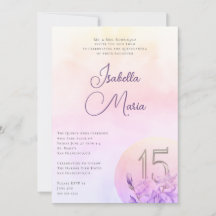 Elegante Fiesta de Quinceanera de Flor Púrpura Ros