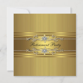 Invitación Elegante Fiesta de retiro de banda de oro