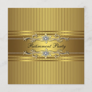 Invitación Elegante Fiesta de retiro de banda de oro