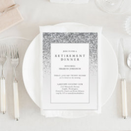 Invitación Elegante Fiesta de Retiro de Negocios Purpurina Pl