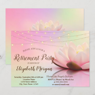 Invitación Elegante Fiesta de retiro de velas de Lotus