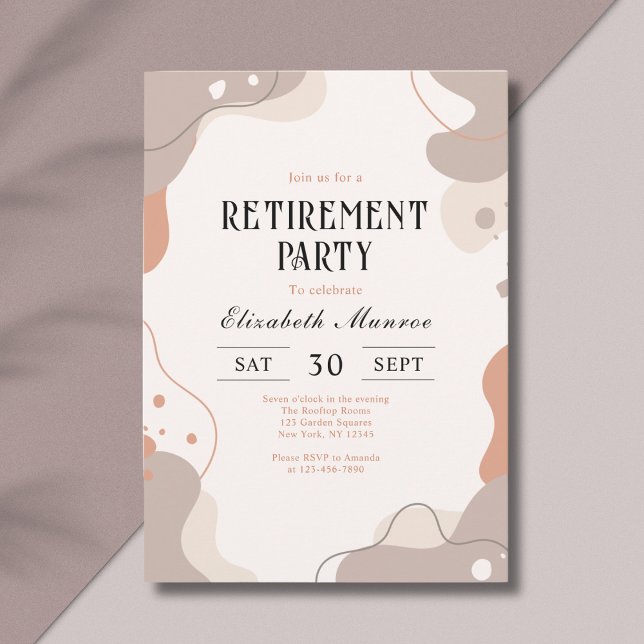 Invitación Elegante fiesta de retiro del Boho Pastel (Subido por el creador)