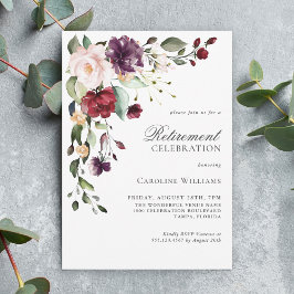 Invitación Elegante Fiesta de retiro floral acuático