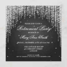 Elegante Fiesta de retiro negro deslumbrante noche