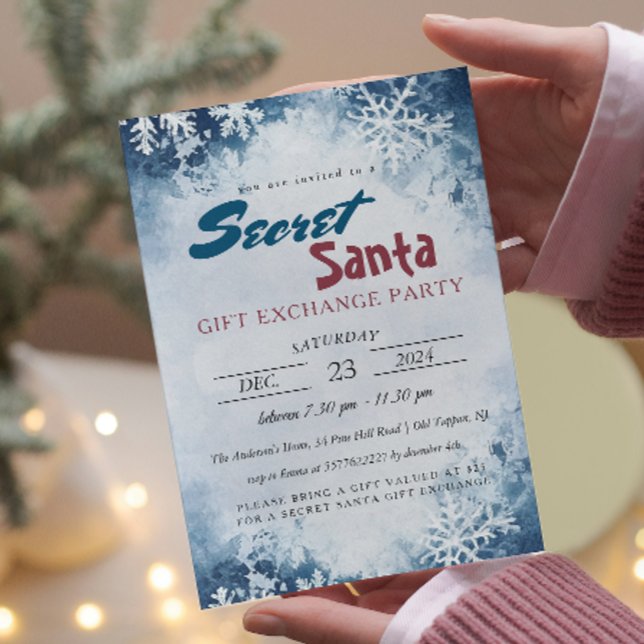 Invitación Elegante Fiesta de Santa Navidades secreto de invi (Subido por el creador)
