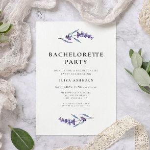 Invitación Elegante fiesta de solomillo de lavanda floral