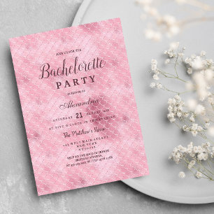 Invitación Elegante fiesta de soltera de la sirena dorada ros