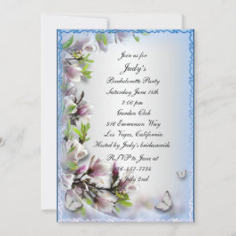Invitación Elegante fiesta de soltera de mariposa morada