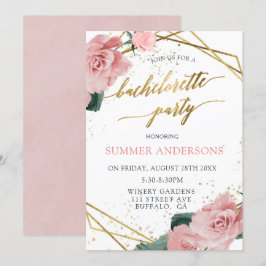 Invitación Elegante fiesta de soltera de Relieve metalizado d