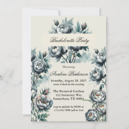 Invitación Elegante fiesta de soltero verde y grisáceo