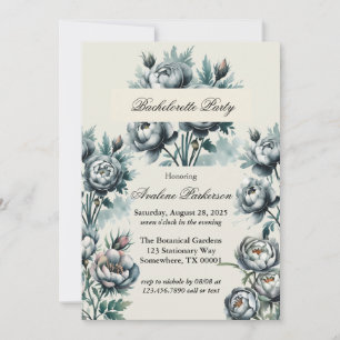 Invitación Elegante fiesta de soltero verde y grisáceo